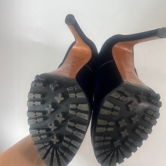 Alaia Paris Royal Blue Velvet Tie Up Stilletto Booties NEW beautiful condition - Picture 5 of 13